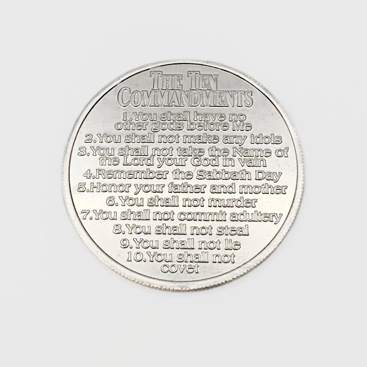 Ten Commandment Coins - Aluminium (50pk)